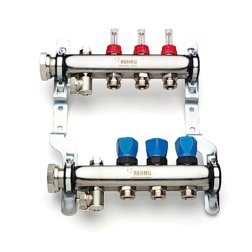 REHAU HKV-D Paslanmaz Çelik Debi Göstergeli Kollektör