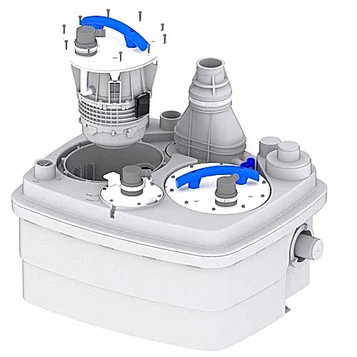 SANIHYDRO SANICUBIC-2 ÇİFT MOTORLU HAZNELİ ATIK SU POMPASI